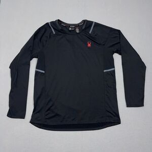 SPYDER Active Pro Web‎ Baselayer Shirt Men's Medium Long Sleeve Crewneck Black